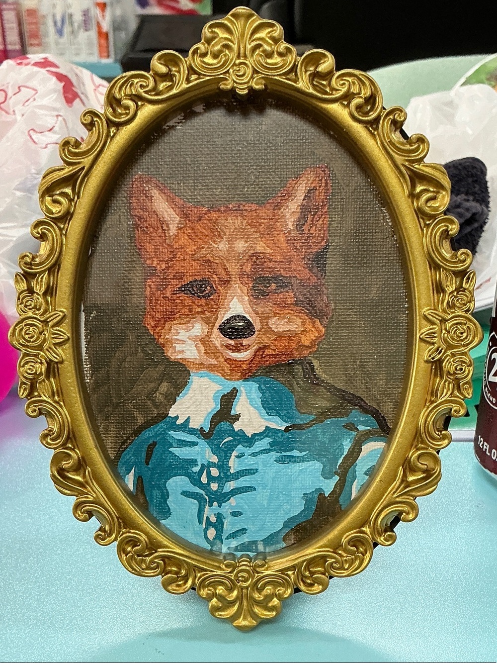 Dashing Fox Paint-by-Number Framed Mini Kit by Artist's Loft® 7x5 Completed